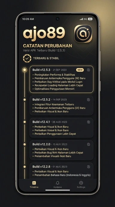 Riwayat Versi Ajo89 untuk Pengguna Android