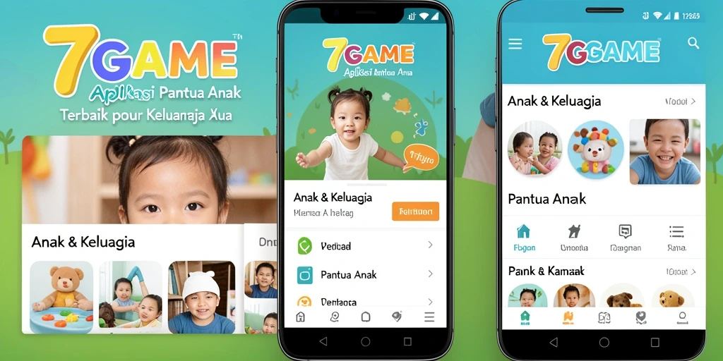 Antarmuka aplikasi 7GAME yang intuitif untuk pemantauan anak.