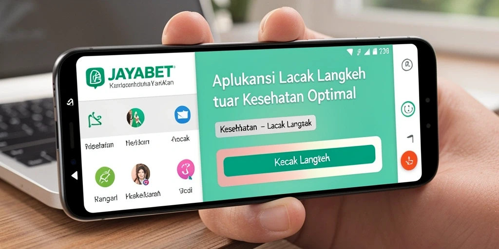 Antarmuka JAYABET dengan tampilan pelacakan langkah yang intuitif.