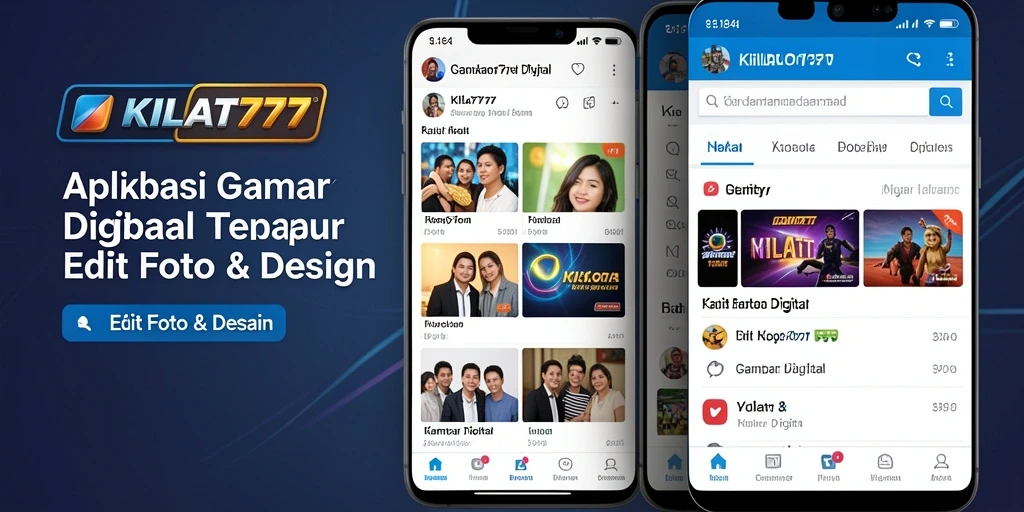 Antarmuka KILAT777 menampilkan alat pengeditan dan pilihan desain yang beragam.