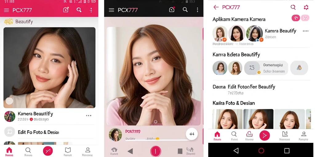 Antarmuka PCX777 menampilkan berbagai fitur editing yang menarik.