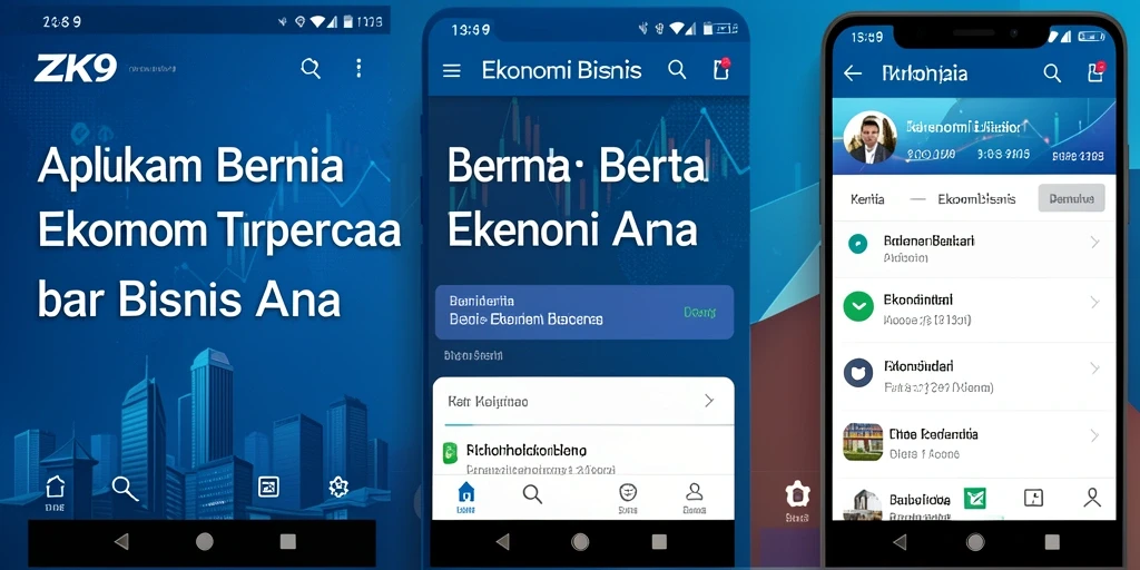 Tampilan antarmuka ZK9 yang informatif dan responsif untuk berita ekonomi.